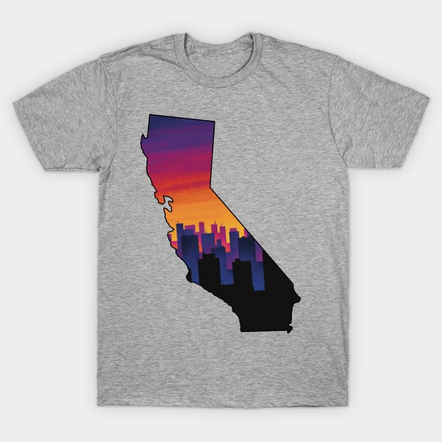 California city sunset T-Shirt by LM Designs by DS